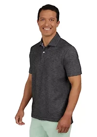 Short Sleeve Slub Polo Shirt