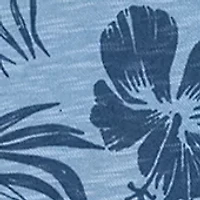 Short Sleeve Tropical Print Polo Shirt