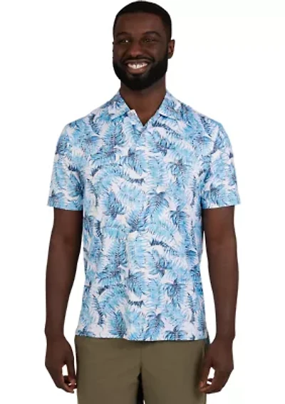 Short Sleeve Printed Performance Polo Shirt
