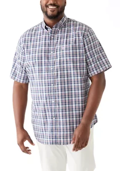 Big & Tall Short Sleeve Easy Woven Shirt