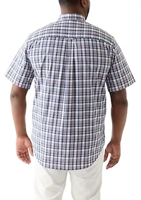 Big & Tall Short Sleeve Easy Woven Shirt