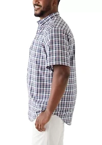 Big & Tall Short Sleeve Easy Woven Shirt
