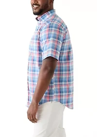 Big & Tall Short Sleeve Easy Woven Shirt