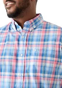 Big & Tall Short Sleeve Easy Woven Shirt