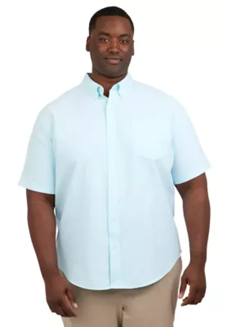 Big & Tall Short Sleeve Oxford Woven Shirt
