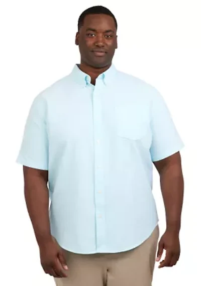 Big & Tall Short Sleeve Oxford Woven Shirt