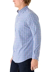 Men's Long Sleeve Plaid Button Down Shirt