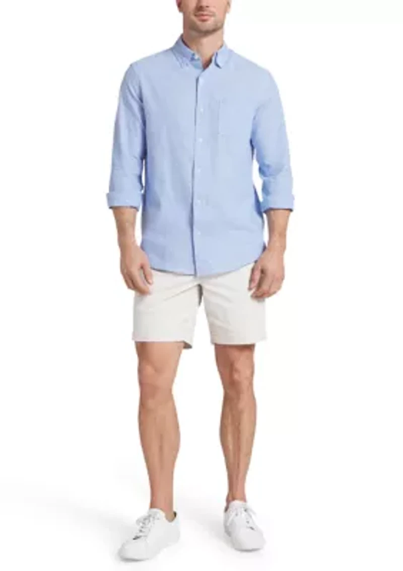Men's Long Sleeve Linen Button Down Shirt