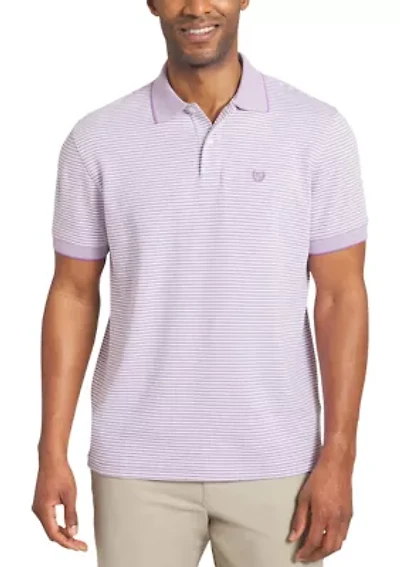 Men's Striped Birdseye Polo Shirt