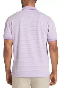 Men's Striped Birdseye Polo Shirt