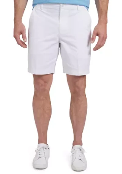 8" Flat Front Shorts