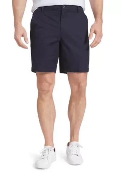 8" Flat Front Shorts