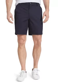 8" Flat Front Shorts