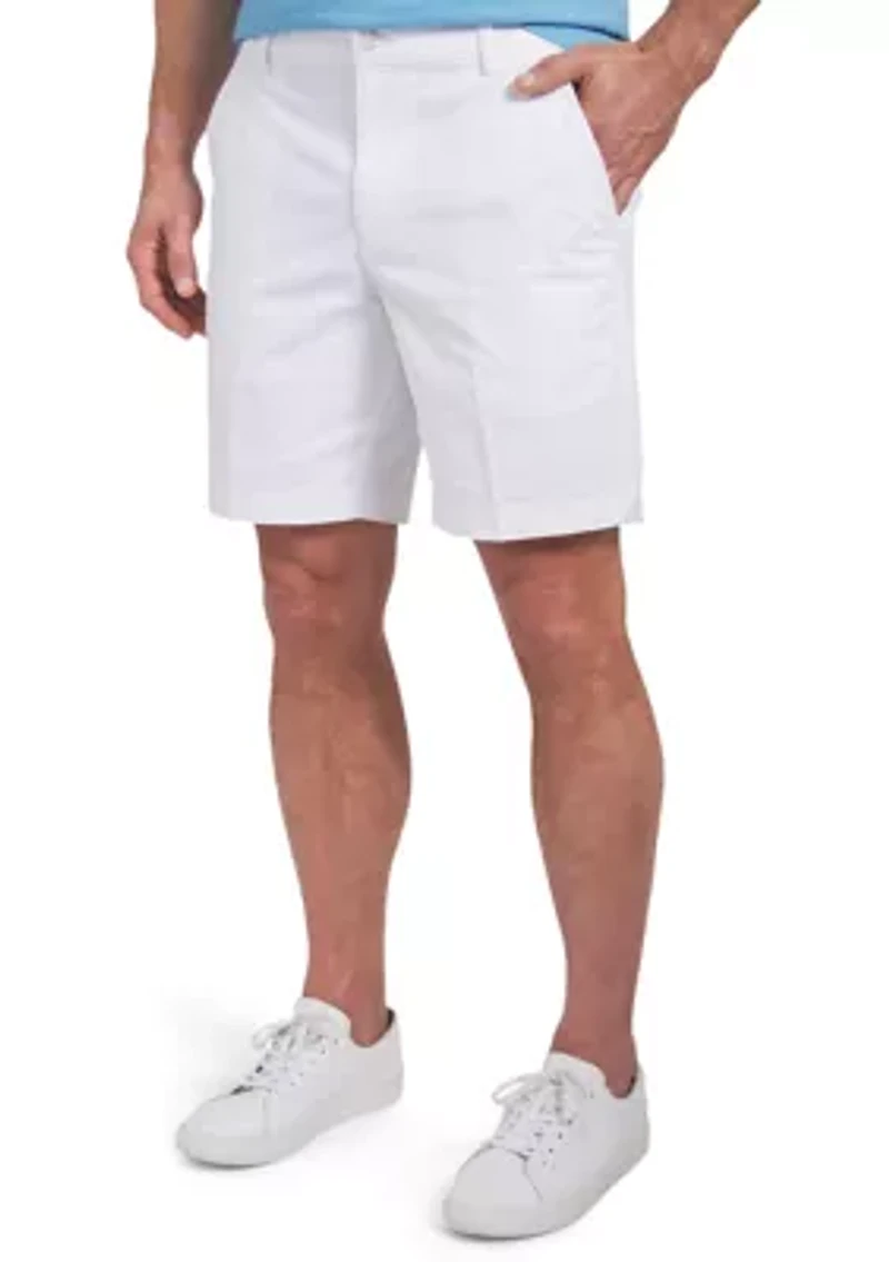 8" Flat Front Shorts