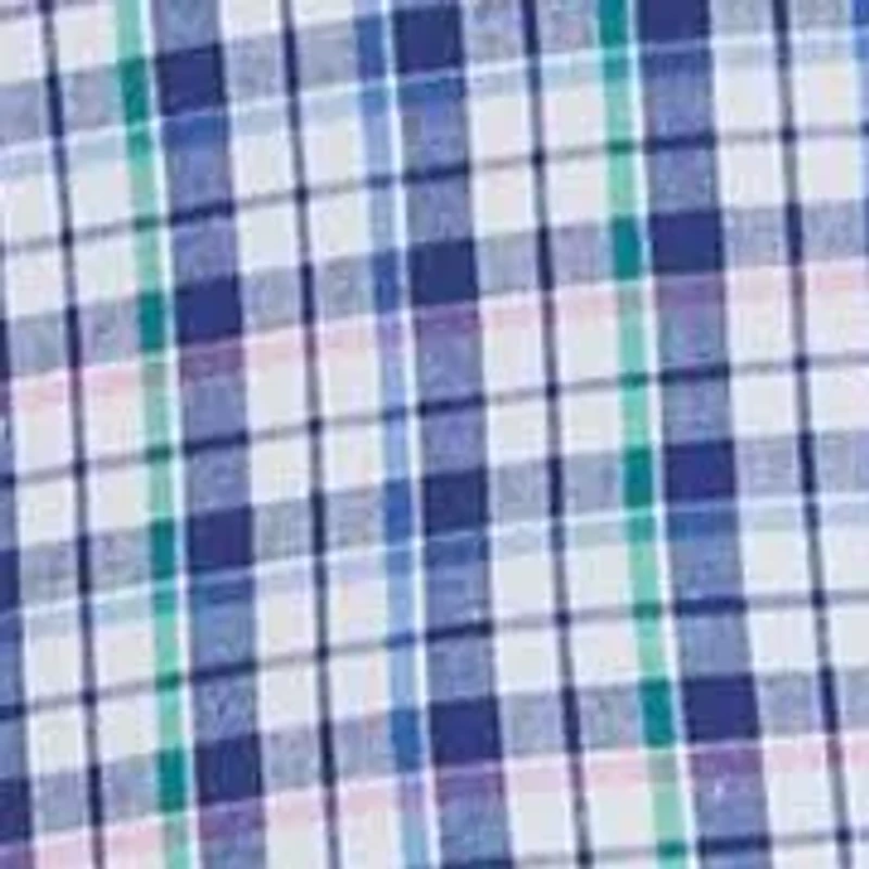 Men's Short Sleeve Poplin Plaid Shirt