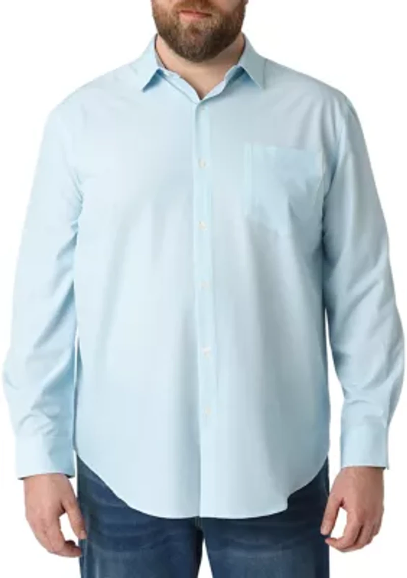 Big & Tall  Long Sleeve Everyday Performance Woven Shirt