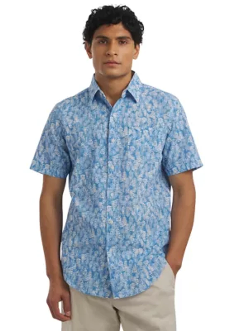 Big & Tall Short Sleeve Printed Woven Shirt