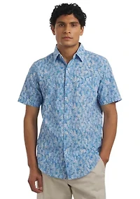 Big & Tall Short Sleeve Printed Woven Shirt
