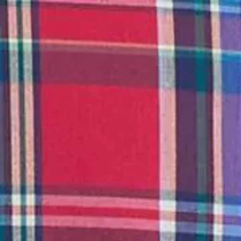 Men's Short Sleeve Button Down Plaid Shirt