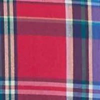 Men's Short Sleeve Button Down Plaid Shirt