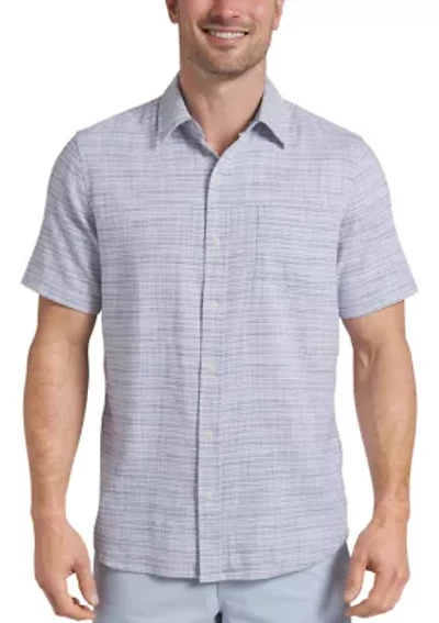 Men's Textured Linen Shirt