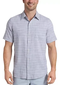 Men's Textured Linen Shirt