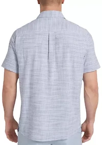 Men's Textured Linen Shirt