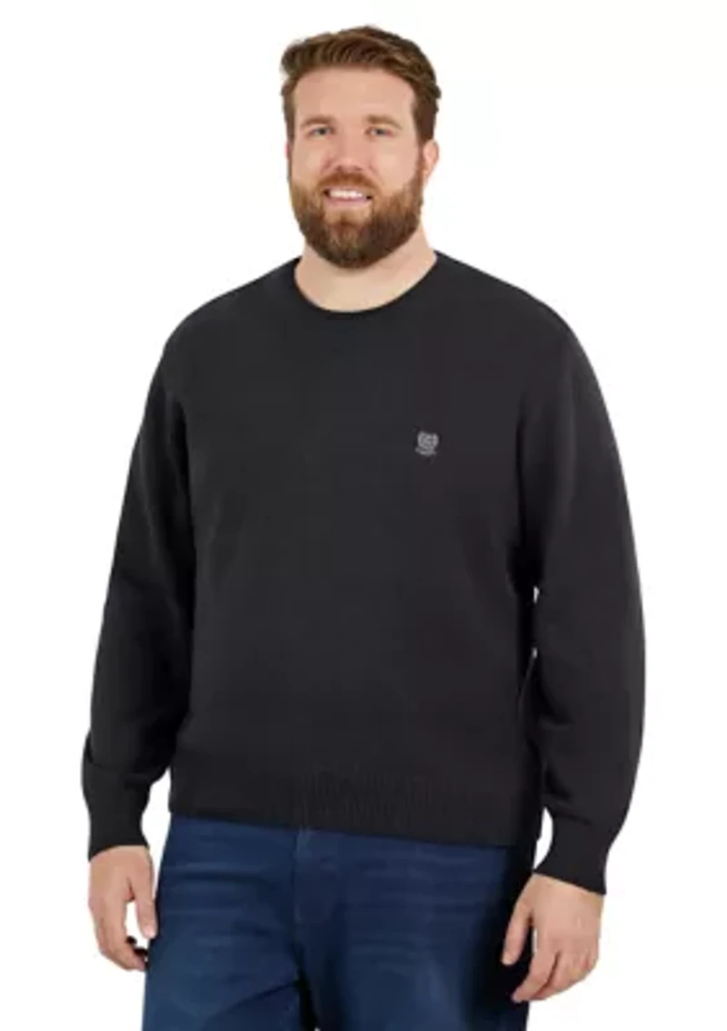 Big & Tall Solid Crew Neck Sweater