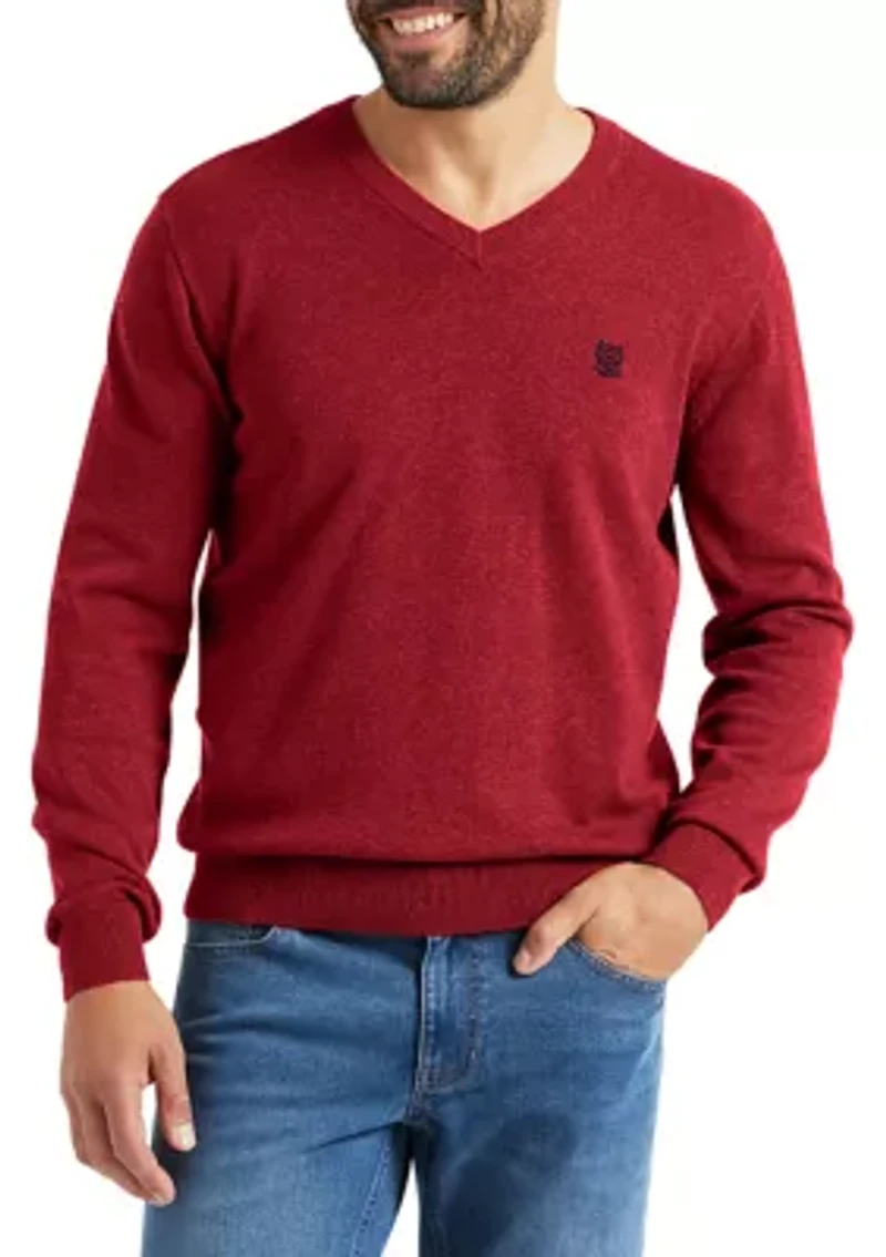 Big & Tall Jersey V-Neck Sweater
