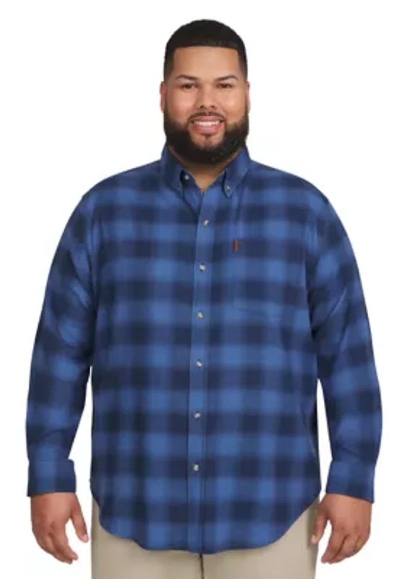 Big & Tall Fireside Long Sleeve Flannel Shirt