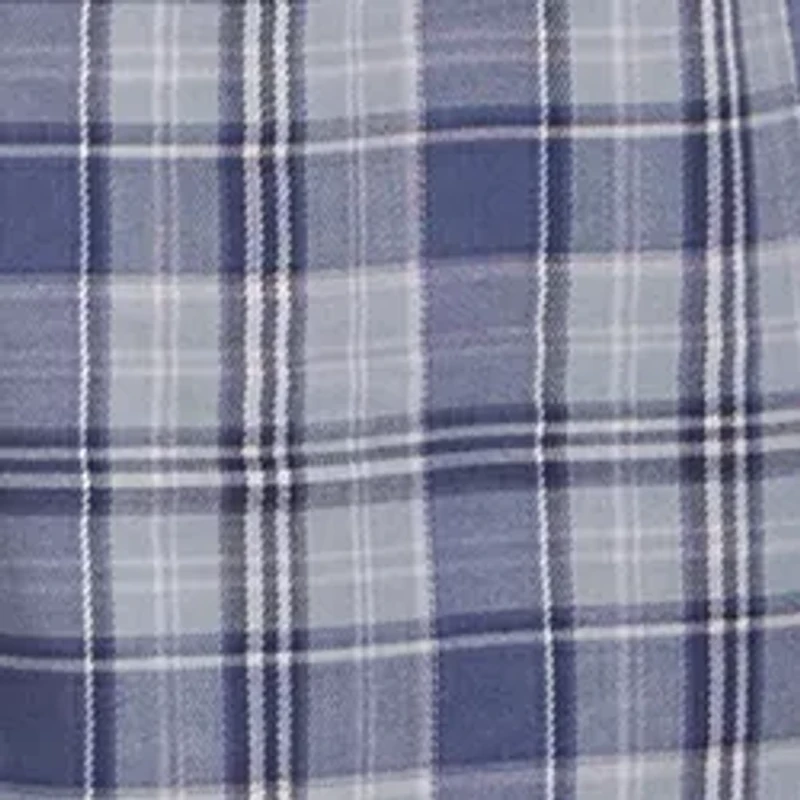 Plaid Twill Woven Long Sleeve Button Down Shirt