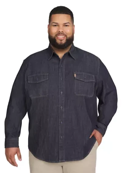 Big & Tall Long Sleeve Denim Shirt