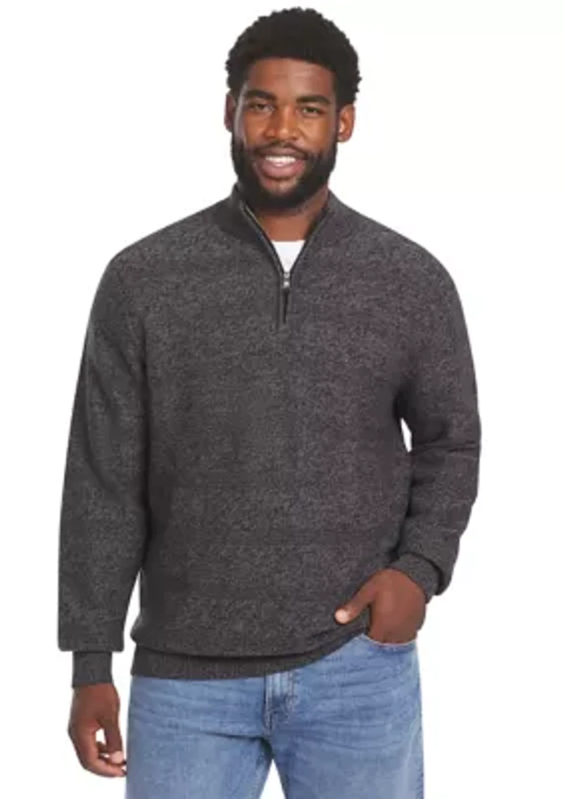 Big & Tall Quarter Zip Sweater