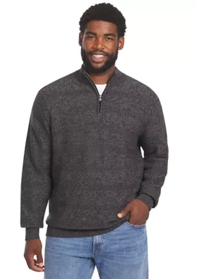 Big & Tall Quarter Zip Sweater