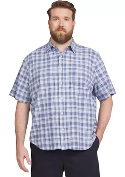 Big & Tall Seacoast Plaid Printed Shirt