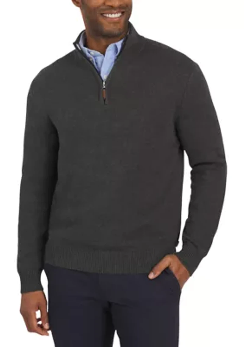 Men's Donegal Twist Knit 1/4 Zip Sweater