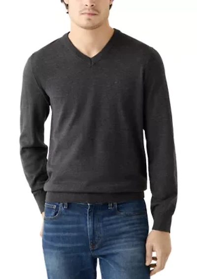 Men's Fine Gauge V-Neck Sweater