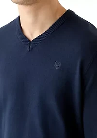 Men's Fine Gauge V-Neck Sweater