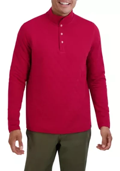 Spring Trans Mock Neck Shirt