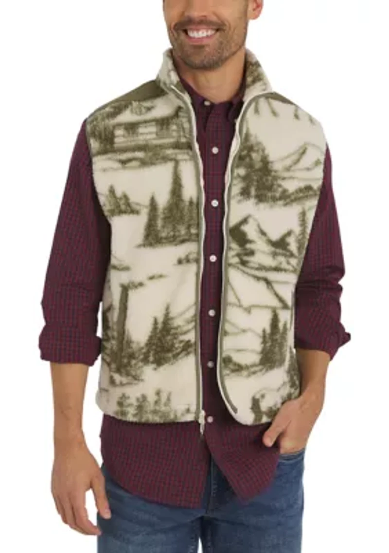 Men's Telluride Printed Sherpa Vest