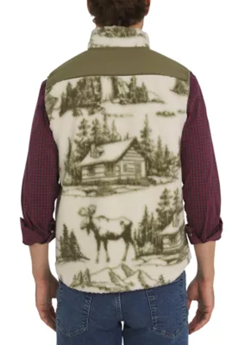 Men's Telluride Printed Sherpa Vest