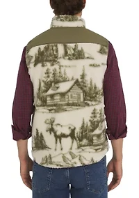 Men's Telluride Printed Sherpa Vest