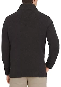Men's Link Stitch Shawl Collar Pullover