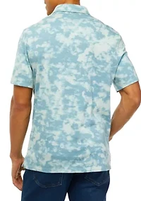 Short Sleeve Tie Dye Polo Shirt