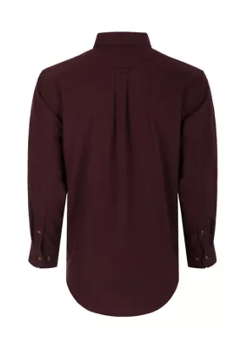 Big & Tall Houndstooth Brushed Twill Pullover