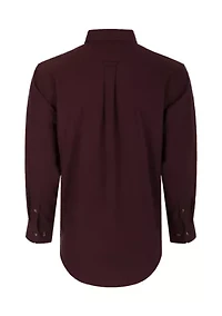 Big & Tall Houndstooth Brushed Twill Pullover