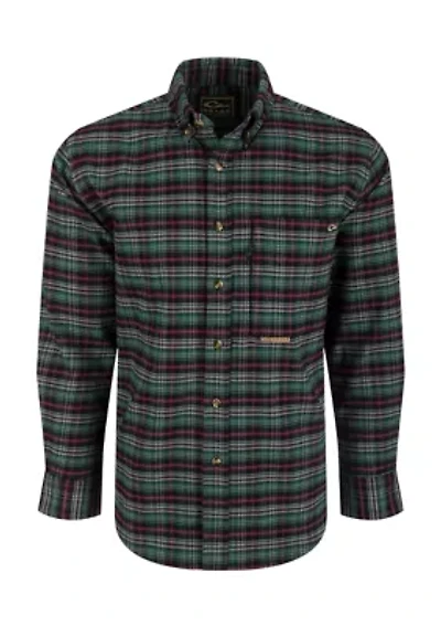 Big & Tall Long Sleeve Autumn Plaid Brushed Twill Shirt