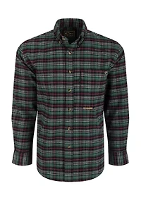 Big & Tall Long Sleeve Autumn Plaid Brushed Twill Shirt