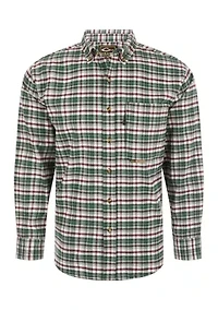 Men's Autumn Brushed Twill Plaid Button Down Long Sleeve Shirt