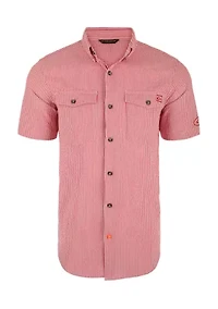 Men's Frat Seersucker Striped Button-Down Short Sleeve Shirt